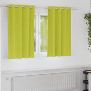 Vidaxl zwart-out gordijnen met ringen 2 pcs groen 140 x 140 cm - afbeelding 1