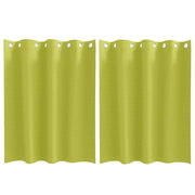 Vidaxl zwart-out gordijnen met ringen 2 pcs groen 140 x 140 cm - afbeelding 2