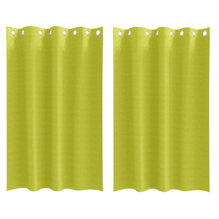 Vidaxl zwart-out gordijnen met ringen 2 pcs groen 175 x 140 cm
