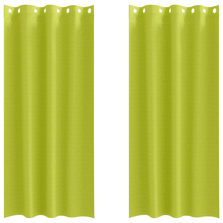 Vidaxl zwart-out gordijnen met ringen 2 st groen 225 x 140 cm