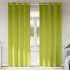 Vidaxl zwart-out gordijnen met ringen 2 pcs groen 245 x 140 cm