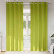 Vidaxl zwart-out gordijnen met ringen 2 st groen 245 x 140 cm - afbeelding 1