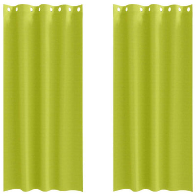 Vidaxl zwart-out gordijnen met ringen 2 st groen 245 x 140 cm