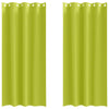 Vidaxl zwart-out gordijnen met ringen 2 pcs groen 260 x 140 cm