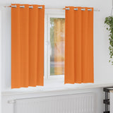 Vidaxl zwart-out gordijnen met ringen 2 st feloranje 175 x 140 cm - afbeelding 1