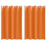 Vidaxl zwart-out gordijnen met ringen 2 st feloranje 175 x 140 cm - afbeelding 2