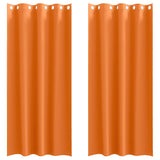 Vidaxl zwart-out gordijnen met ringen 2 pcs feloranje 225 x 140 cm - afbeelding 2