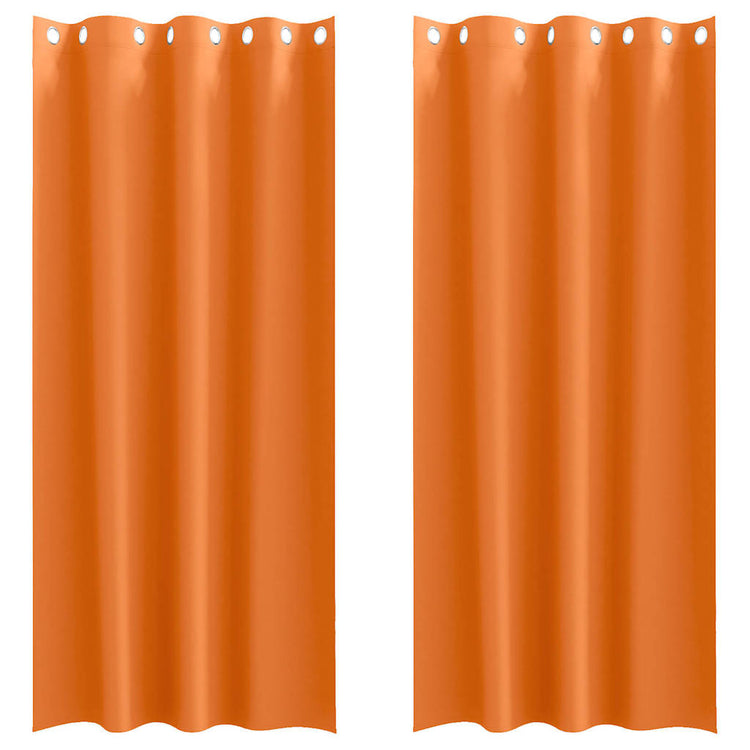 Vidaxl zwart-out gordijnen met ringen 2 pcs feloranje 225 x 140 cm