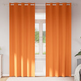 Vidaxl zwart-out gordijnen met ringen 2 pcs feloranje 260 x 140 cm - afbeelding 1