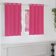 Vidaxl zwart-out gordijnen met ringen 2 pcs felroze 140 x 140 cm - afbeelding 1