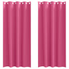 Vidaxl zwart-out gordijnen met ringen 2 pcs felroze 260 x 140 cm