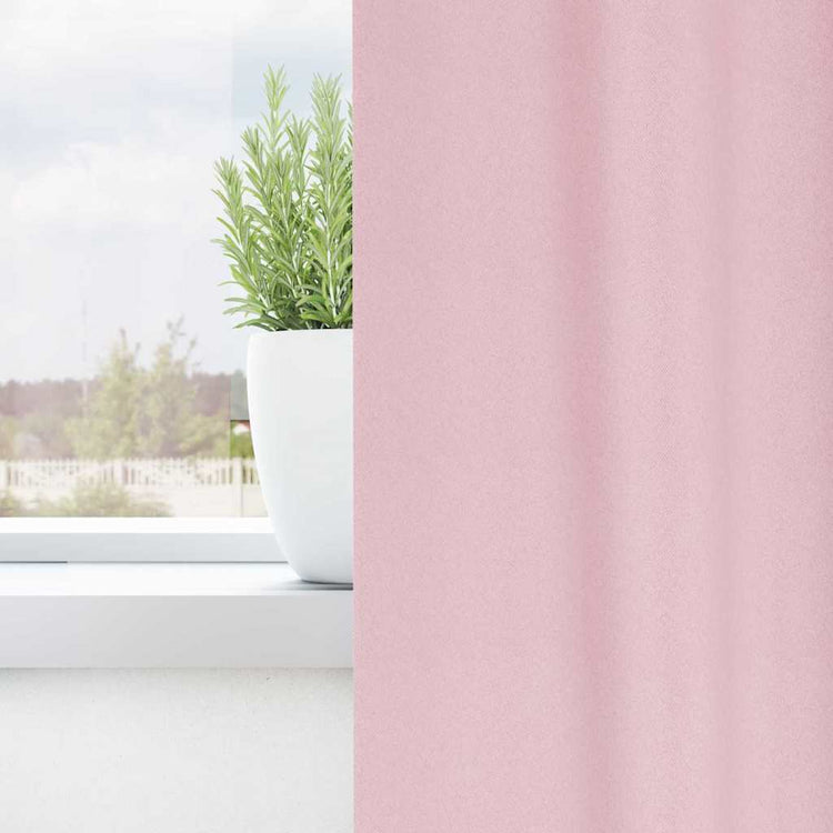 Vidaxl zwart-out gordijnen met ringen 2 st babyroze 140 x 140 cm