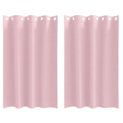 Vidaxl zwart-out gordijnen met ringen 2 st babyroze 175 x 140 cm - afbeelding 1