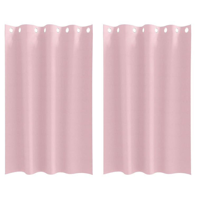 Vidaxl zwart-out gordijnen met ringen 2 st babyroze 175 x 140 cm