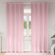 Vidaxl zwart-out gordijnen met ringen 2 st babyroze 225 x 140 cm