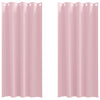 Vidaxl zwart-out gordijnen met ringen 2 pcs babyroze 225 x 140 cm
