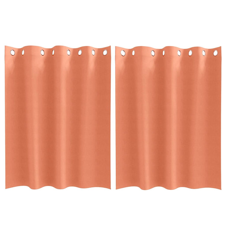 Vidaxl zwart-out gordijnen met ringen 2 st terracotta 140 x 140 cm