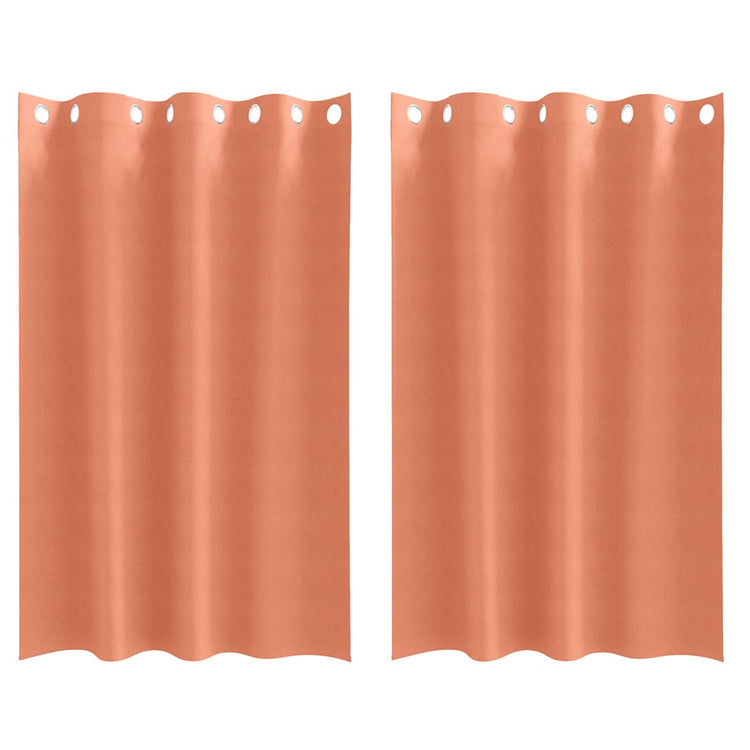 Vidaxl zwart-out gordijnen met ringen 2 st terracotta 175 x 140 cm