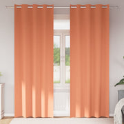 Vidaxl zwart-out gordijnen met ringen 2 st terracotta 260 x 140 cm - afbeelding 1