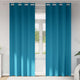Vidaxl zwart-out gordijnen met ringen 2 st turquoise 260 x 140 cm