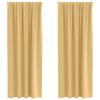 Vidaxl zwart-out gordijnen met ringen 2 pcs beige 225 x 140 cm