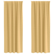 Vidaxl zwart-out gordijnen met ringen 2 st beige 245 x 140 cm - afbeelding 2