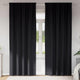 Vidaxl zwart-out gordijnen met ringen 2 st zwart 245 x 140 cm