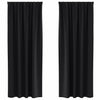 Vidaxl zwart-out gordijnen met ringen 2 pcs zwart 245 x 140 cm