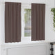 Vidaxl zwart-out gordijnen met ringen 2 st donkerbruin 175 x 140 cm