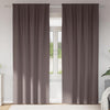 Vidaxl zwart-out gordijnen met ringen 2 pcs donkerbruin 225 x 140 cm