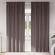 Vidaxl zwart-out gordijnen met ringen 2 st donkerbruin 225 x 140 cm