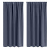 Vidaxl zwart-out gordijnen met ringen 2 pcs antraciet 175 x 140 cm