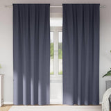 Vidaxl zwart-out gordijnen met ringen 2 st antraciet 225 x 140 cm - afbeelding 1