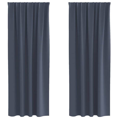 Vidaxl zwart-out gordijnen met ringen 2 st antraciet 245 x 140 cm