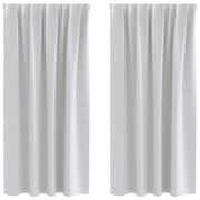 Vidaxl zwart-out gordijnen met ringen 2 st lichtgrijs 175 x 140 cm - afbeelding 2