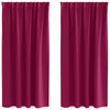 Vidaxl zwart-out gordijnen met ringen 2 pcs wijnrood 175 x 140 cm