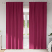Vidaxl zwart-out gordijnen met ringen 2 st wijnrood 225 x 140 cm - afbeelding 1