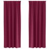 Vidaxl zwart-out gordijnen met ringen 2 pcs wijnrood 260 x 140 cm