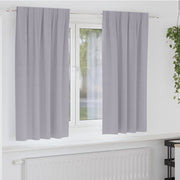 Vidaxl zwart-out gordijnen met ringen 2 st metaalgrijs 175 x 140 cm - afbeelding 1