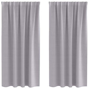Vidaxl zwart-out gordijnen met ringen 2 st metaalgrijs 175 x 140 cm - afbeelding 2