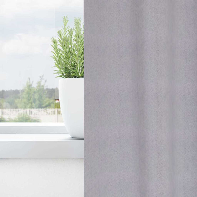 Vidaxl zwart-out gordijnen met ringen 2 pcs metaalgrijs 225 x 140 cm
