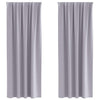 Vidaxl zwart-out gordijnen met ringen 2 pcs metaalgrijs 245 x 140 cm