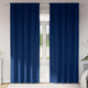 Vidaxl zwart-out gordijnen met ringen 2 st donkerblauw 260 x 140 cm