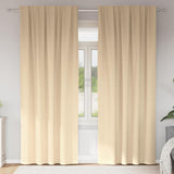 Vidaxl zwart-out gordijnen met ringen 2 st crèmekleurig 225 x 140 cm - afbeelding 1
