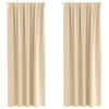 Vidaxl zwart-out gordijnen met ringen 2 pcs crème 225 x 140 cm
