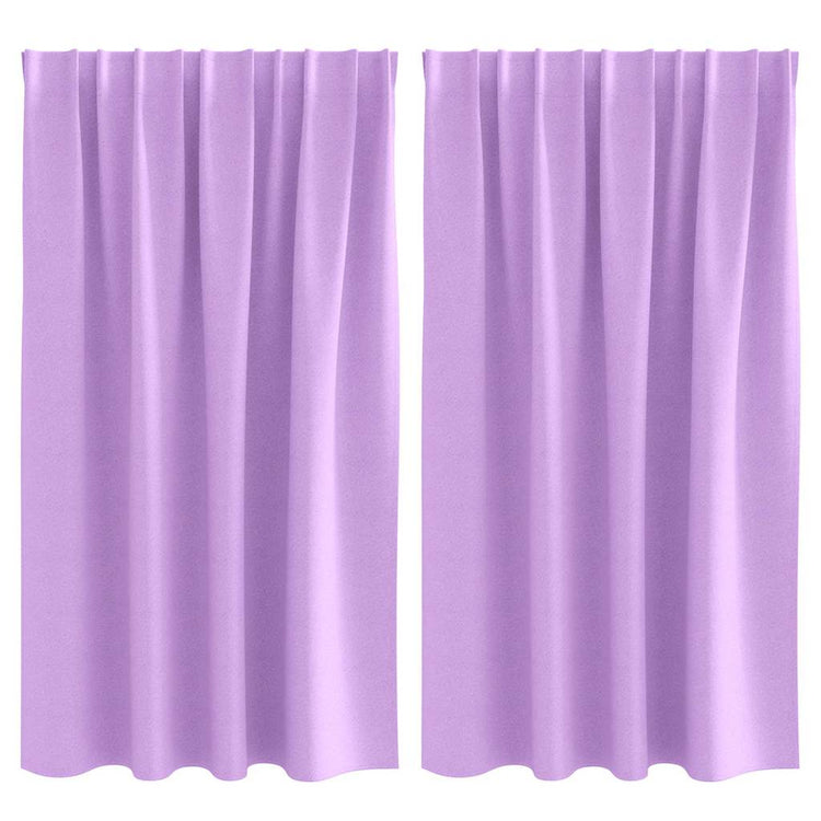 Vidaxl zwart-out gordijnen met ringen 2 st paars 140 x 140 cm