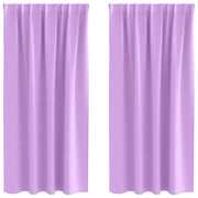 Vidaxl zwart-out gordijnen met ringen 2 st paars 175 x 140 cm - afbeelding 2