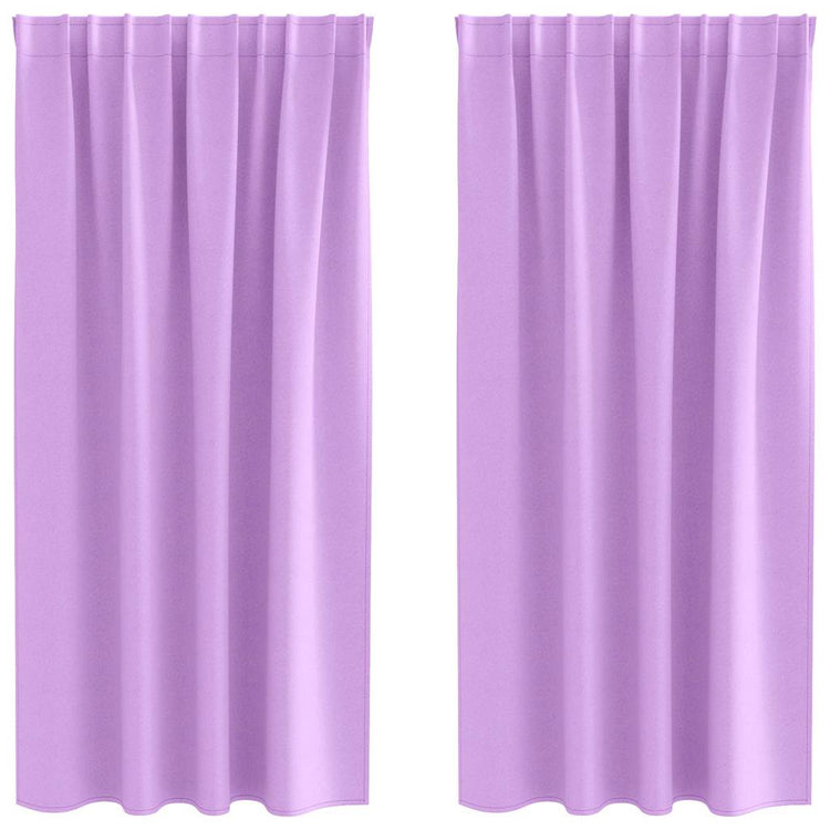 Vidaxl zwart-out gordijnen met ringen 2 st paars 175 x 140 cm