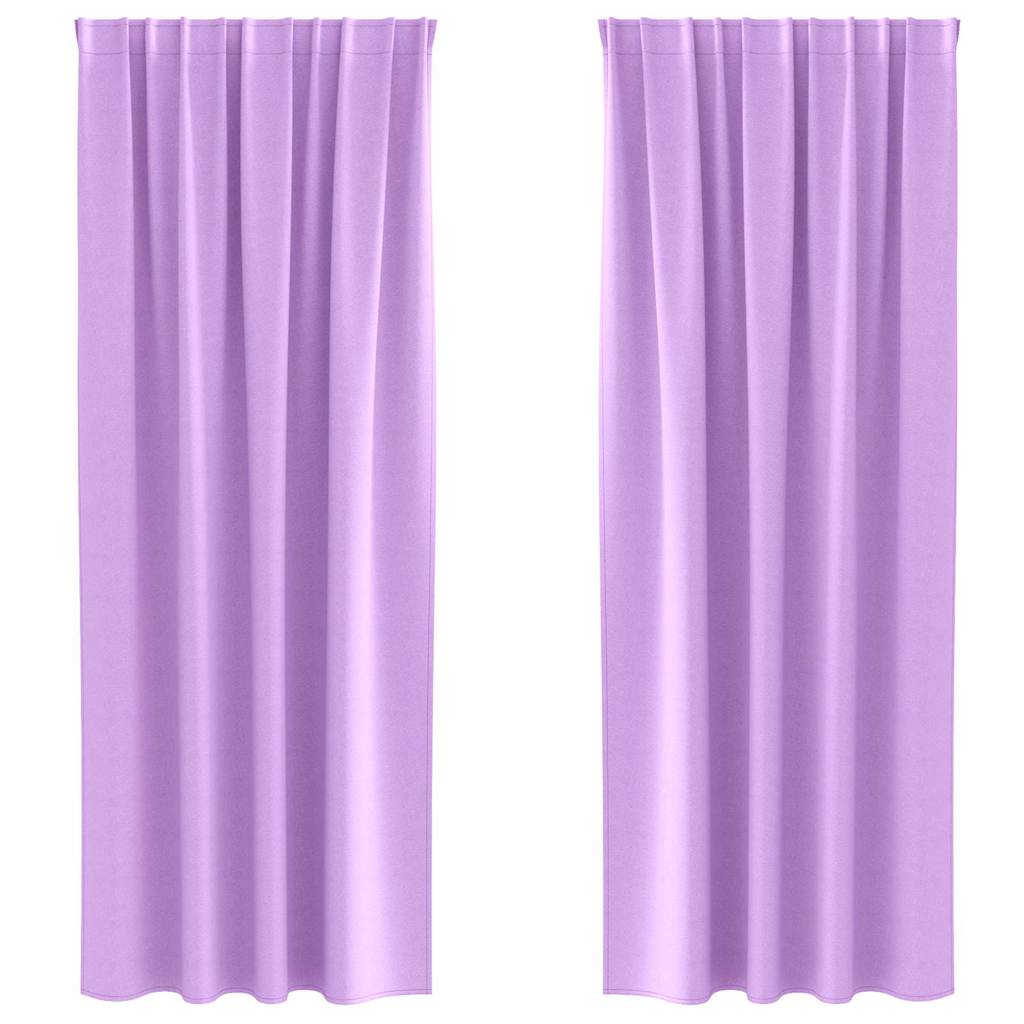 Vidaxl zwart-out gordijnen met ringen 2 pcs paars 260 x 140 cm