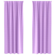 Vidaxl zwart-out gordijnen met ringen 2 st paars 260 x 140 cm - afbeelding 2